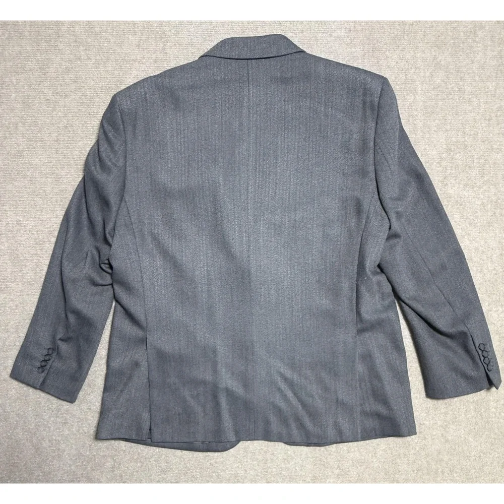 Awearness Kenneth Cole Blazer Mens 48R Gray‎ Classic Fit Herringbone Wool Blend
